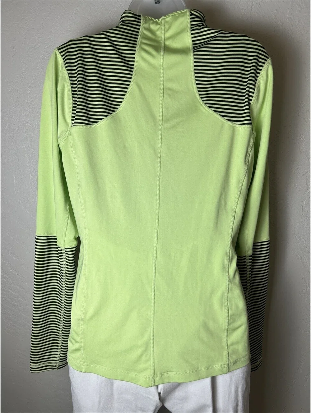 Blue Saks Fifth Ave Jacket Light Flare Inkwell Stripe Thumbholes Size M Full Zip